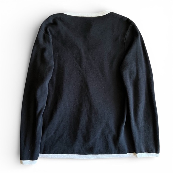 Liz Claiborne black and white vintage cardigan - Picture 2 of 5